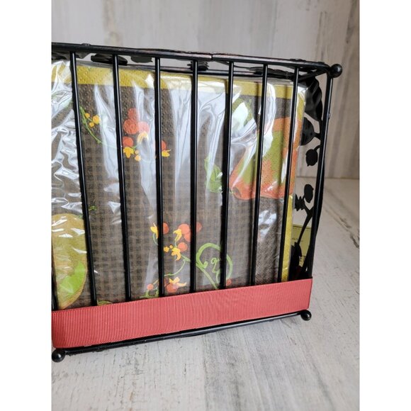 Hallmark Harvest Napkin Basket pumpkin gourds fall home decor - Picture 6 of 6